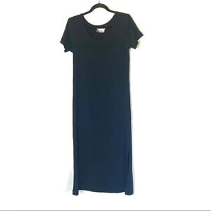 Exclusively Misook Black Acrylic Knit Short Sleeve Scoop Neck Dress Size Medium